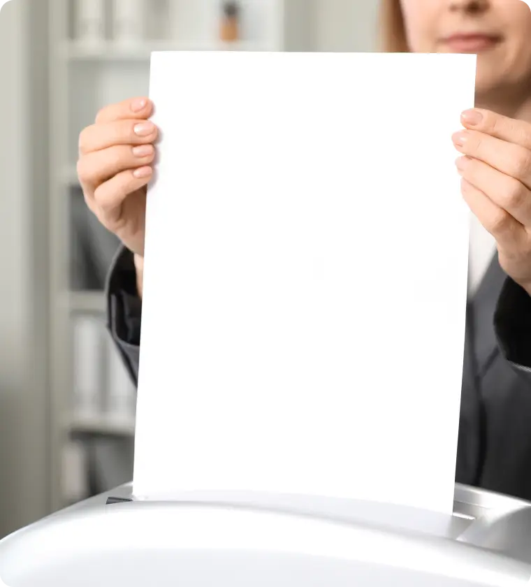 secure document shredding, ensuring peace of mind