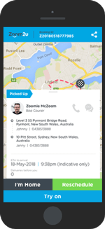 Zoom2u Same Day Delivery App