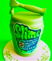 cake smashing slime theme
